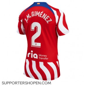 Atletico Madrid Jose Gimenez #2 Hemma Matchtröja Dam 2022-23 Kortärmad